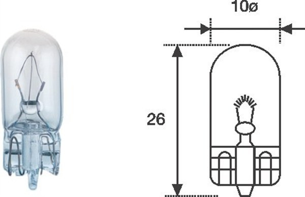LAMPADA  12V 5W (S/CASQUILHO)