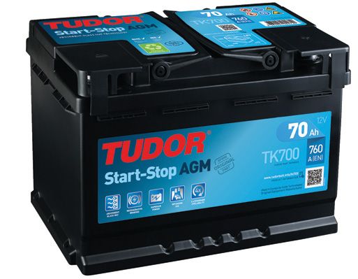 BATERIA TUDOR AGM 70AMP 760EN START STOP